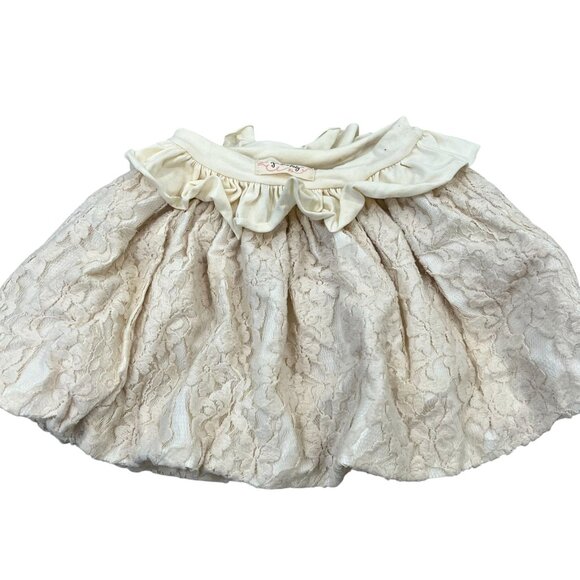 Girls Cream Lace Skirt By Persnickety Size 5 Cotton & Polyester Blend - Picture 1 of 4